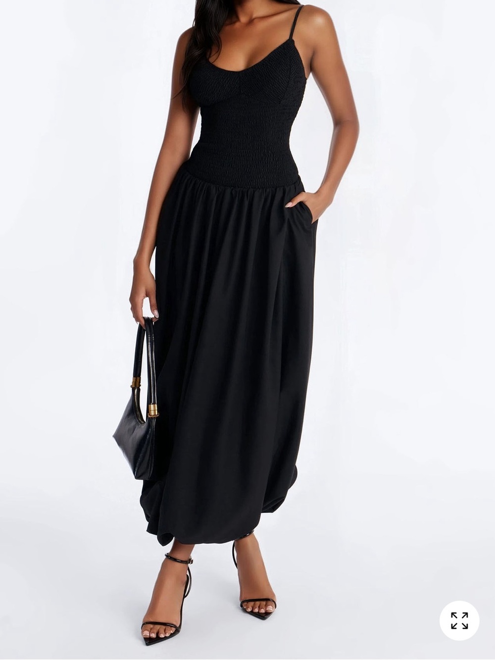 Bubble Maxi Dress with pockets